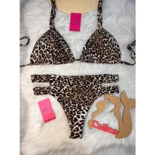 Hot Pants Bojo Trançado Cintura Alta Biquíni - Azul