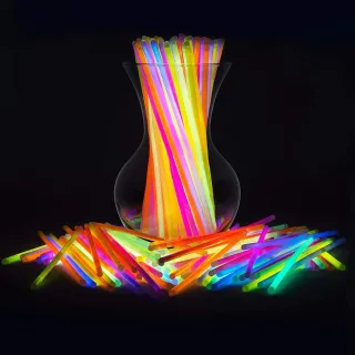 Pulseira Neon Fluorescente Tubo - 50 Unidades para Festas e Baladas - Único