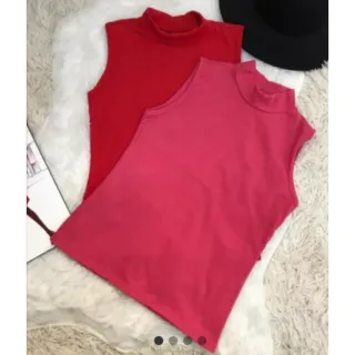 Blusa Regata Gola Alta Kit 2 Sem Bojo - Branca