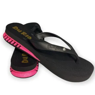 Chinelo Ortopédico DuRio Air Feminino - Esporão e Fascite Plantar - PRETO ROXO