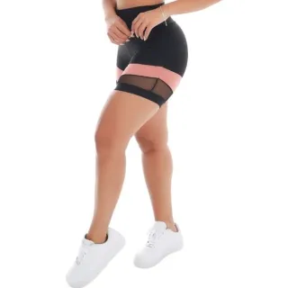 Legging Fitness Feminina com Tela - Short Fitness Moda Feminina Lingerie - Preto/ Verde Militar