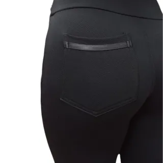 Calça Flare Feminina Crepe Cintura Alta com Detalhe em Cirrê - Preto