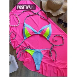 Lançamento 2024 - Biquíni Cortininha com Bojo e Amarrar na Lateral - 💙 MARINHO - Veste do 38 ao 42