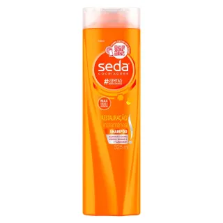 Shampoo Anticaspa Seda Todos Tipos de Cabelo 325 ml - Hidratação Intensa com Ceramidas, Babosa e Óleos - Pretos Luminosos