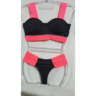 Tendência Blogueira: Biquíni Feminino Neon com Elástico - Onca (Elastic Amarelo/Laranja)