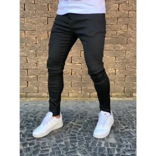 Jeans Masculina Preta Super Skinny Calça - Calça P. LISA