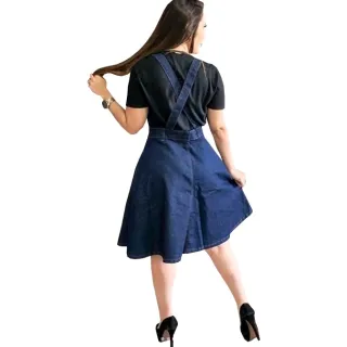 Modelos Variados de Jardineira Jeans Evangélica - Kbl Ray - Azul-Escuro