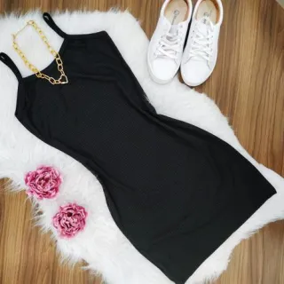 Vestido Midi Alcinha - Cores Variadas P ao GG - Branco