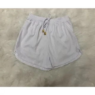 Shorts Academia Malha Canelada Ponteira 2023 Curto - CORES VARIADAS