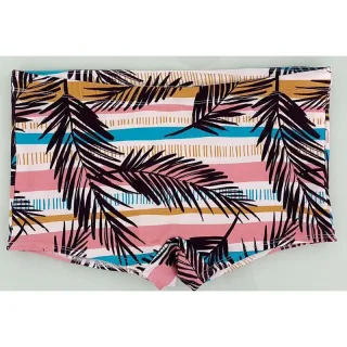 Moda praia masculina: sunga box estampada e lisa - Folhas 2