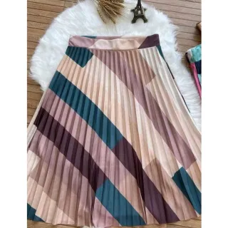 Tendência Evangélica Saia Plissada Midi Cod 030 - Cinza Escuro