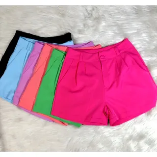 Shorts Alfaiataria Feminino Social 9251 - Vermelho