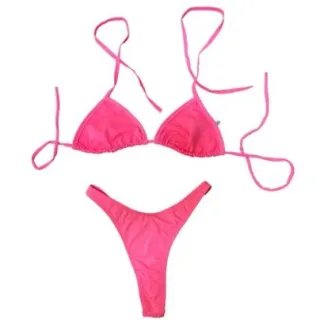 Biquíni Feminino Asa Delta Fio Dental Neon Laranja e Rosa - BIQUINI  AZUL