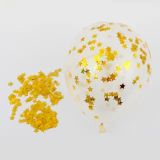 Confetes Metalizados 15g - Bexiga Topo de Bolo Festas Carnaval - Preto-P