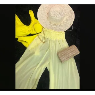 Calça Pantalona Feminina Verão para Piscina e Clube - Lilás