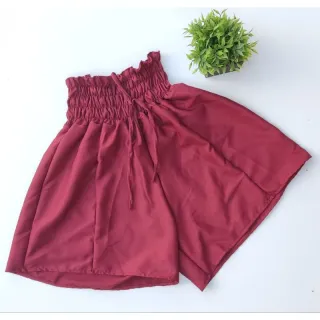 Moda Feminina Godê Crepe Twill Cintura Alta Lastex - Vinho