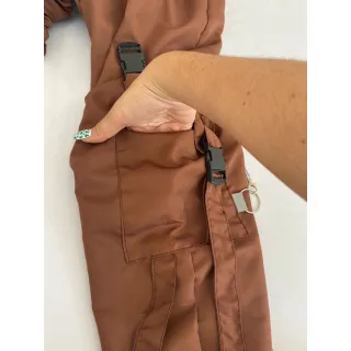 Calça Jogger Cargo Feminina com Correntes - Estilo Gringa Street - Único- 36 ao 42