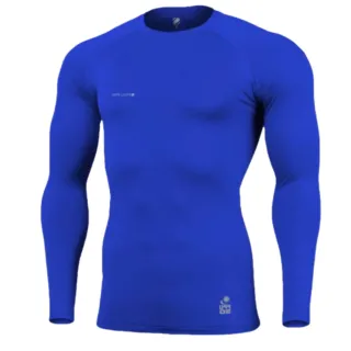 Camiseta Manga Longa Malha Fria Proteção UV 50+ Unissex - Azul Marinho