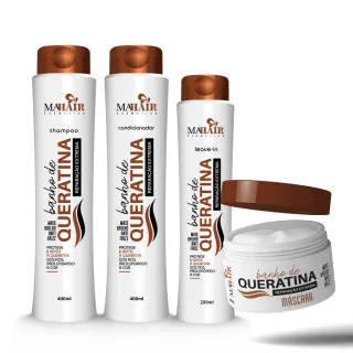 Oferta Relâmpago! Kit Completo Mahair Óleo de Rícino Força e Crescimento: Shampoo, Condicionador, Máscara Capilar e Leave-In - Cinderela