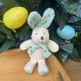 Pelúcia Coelhinho de Páscoa Ovo Decoração - Várias Cores e Estampas - Rosa/Corações