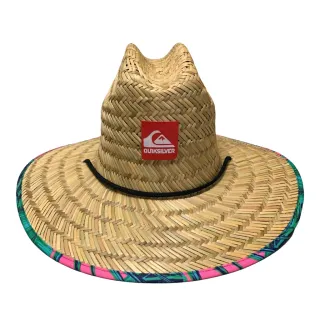 Pronta entrega! Chapéu surf de palha natural com estampa exclusiva da quik, várias cores. Aproveite a promoção! - Laranja preta