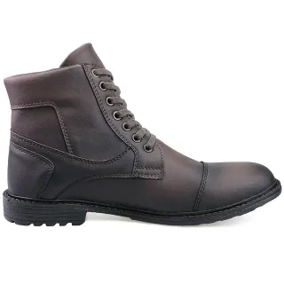 Conforto Dhshoes: Bota Coturno Masculino Casual Ajustável com Zíper e Cadarço - Preto