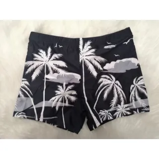 Estampado Masculino Boxer Sunga Com Bolso Todo Forrado - Azul Céu