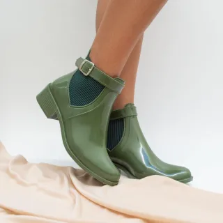 Impermeável Bota Feminina Galocha Cano Médio Chuva - Marrom