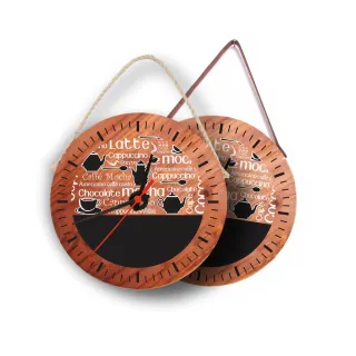 Relógio de Parede Cantinho do Churrasco Rústico com Alça de Couro - Kit Esquenta Black - Único