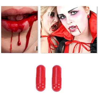 Dentadura de Vampiro com Sangue - Halloween Cosplay Fantasia Infantil e Adulto - Detadura com gengiva - Variado