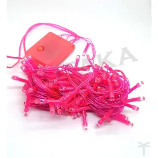 Fio de led pisca pisca natal 100 leds 9m 8 funções - branco colorido azul rosa vermelho verde roxo - Roxo