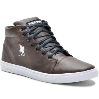 Sapatênis Polo Plus masculino original cano alto - Black