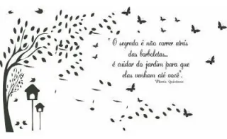 Combo Adesivo de Parede Galhos de Árvore e Frase - Único