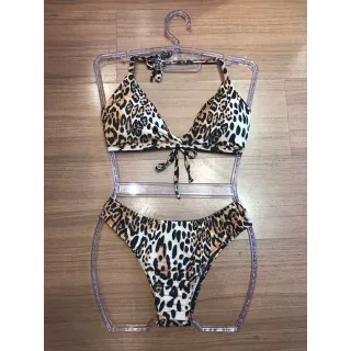 Moda Praia Plus Verão - Biquini Asa Delta Aviador G Com Bojo - Verde Militar