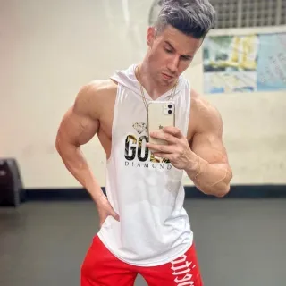 Gold Diamond Capuz Longline Regata Masculina Machão Fit - PRETA CAVADA SEM CAPUZ