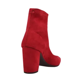 Bota Vermelha Salto Alto Grosso Prelice - Promoção - Vermelho
