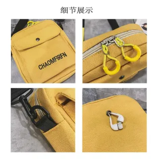 Saco de Lona Casual das Mulheres: Bolsa de Ombro Moda Tote com Zíper - Amarelo