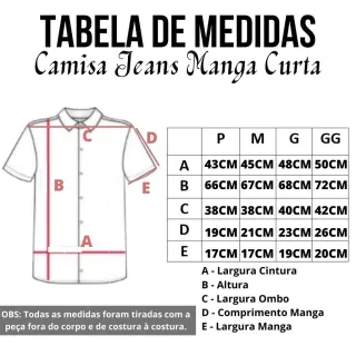 Camisa Masculina Slim Social Jeans Manga Curta com Bengaline Elastano - Preto Grafite