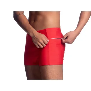 Boxer Masculina Sunga Com Bolso - Moda Praia Box Sungão Bermuda Short - Rosa Coral