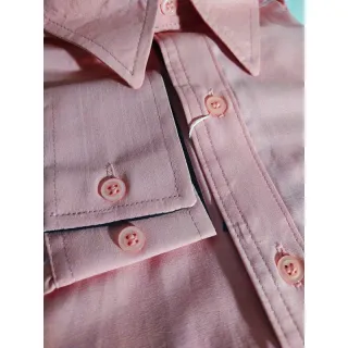 Camisa Slim Fit Rosa Bebê de Manga Longa - Elegância e Estilo - GG