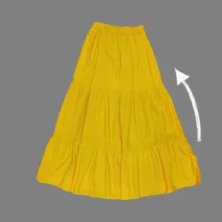 Babado Lisa Com Forro Três Marias Saia Longa - cor lavado