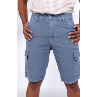 Bermuda 100% algodão Cargo - Marrom