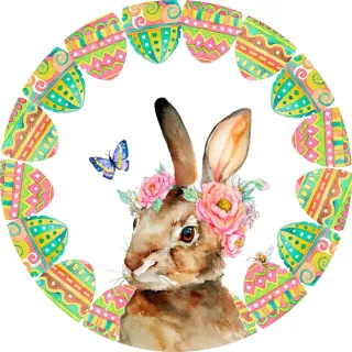 Jogo Americano Decoração Estampado Páscoa Sousplat 35cm - Coelho Bambi