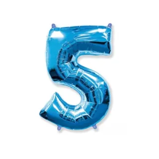 Números Metalizados Balão Azul 18 Pol - Casamento/Aniversário/Festa - 8