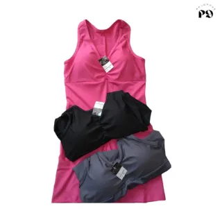 Bojo Removível Feminino Fitness Macaquinho Para Natação e Academia - Pink