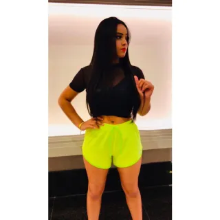 Saída de praia Tactel feminina curta para academia e caminhada, Plus Size G3 ao P - Preto