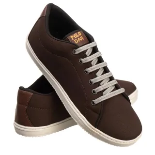 Promoção Kit Sapatenis Masculino Polo Dan - 3 Pares - 38 Preto-cinza-café