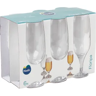 Nadir Floripa - Conjunto com 6 Taças de Cerveja 300ml - Transparente
