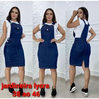 Barata Jardineira Salopete Moda Evangélica Estilosa com Lycra - Modelo 5