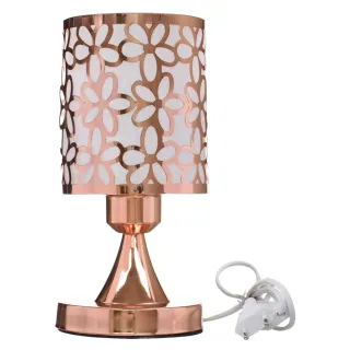 Decoração Luminária Escritório Quarto Abajur Iluminação Rosê Gold - Modelo 3